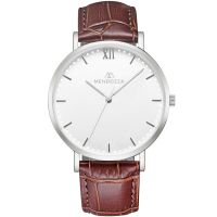 Mendozza Uhr MW-RS0100H-OK White Moon Armbanduhr Leder Weiß Silber