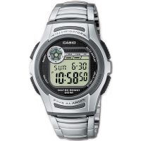 Casio Uhr W-213D-1A Herren Digitaluhr Armbanduhr Silber Schwarz Watch NEU & OVP