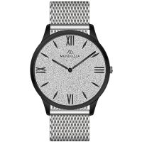 Mendozza Uhr MW-GB0401H-SML White Diamond Armbanduhr Silber Schwarz