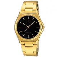 Casio Herrenuhr MTP-1130N-1A Armbanduhr Edelstahl Schwarz Gold watch NEU & OVP