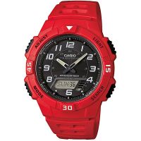 Casio Herrenuhr AQ-S800W-4B Armbanduhr Analog Digital Rot Solar watch NEU & OVP