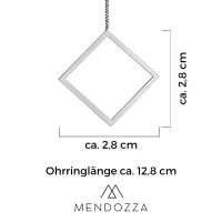 Mendozza Ohrringe MJ-EA01352L Damen Ohrhänger Silber Quadrat