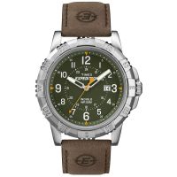 Timex Uhr T49989 EXPEDITION Rugged Herren Leder Braun Silber Watch Men NEU & OVP