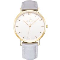 Mendozza Uhr MW-RG0200H-EN White Moon Armbanduhr Leder Weiß Gold