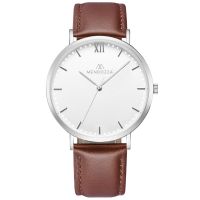 Mendozza Uhr MW-RS0100H-ON White Moon Armbanduhr Leder Weiß Silber