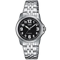 Casio Damenuhr LTP-1260D-1B Armbanduhr Edelstahl Silber Schwarz watch NEU & OVP