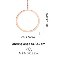 Mendozza Ohrringe MJ-EA03342L Damen Ohrhänger Rosègold Kreis