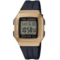 Casio Uhr F-201WAM-9AVEF Digital Armbanduhr Herren Damen Schwarz Gold Watch NEU & OVP