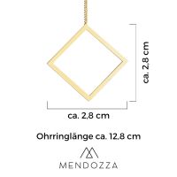Mendozza Ohrringe MJ-EA02352L Damen Ohrhänger Gold Quadrat