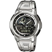 Casio Uhr AQF-102WD-1B Armbanduhr Analog Digital Herren Silber Watch NEU & OVP