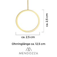 Mendozza Ohrringe MJ-EA02342L Damen Ohrhänger Gold Kreis
