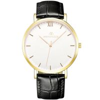 Mendozza Uhr MW-RG0200H-LK White Moon Armbanduhr Leder Weiß Gold