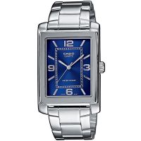 Casio Uhr MTP-1234PD-2A Herren Armbanduhr Edelstahl Blau Silber Watch NEU & OVP