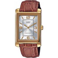 Casio Uhr MTP-1234PGL-7AEF Herren Armbanduhr Leder Braun Gold Watch NEU & OVP