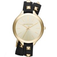 Michael Kors Uhr MK2317 Damenuhr Gold Double Wrap Leder Armband Slim NEU & OVP