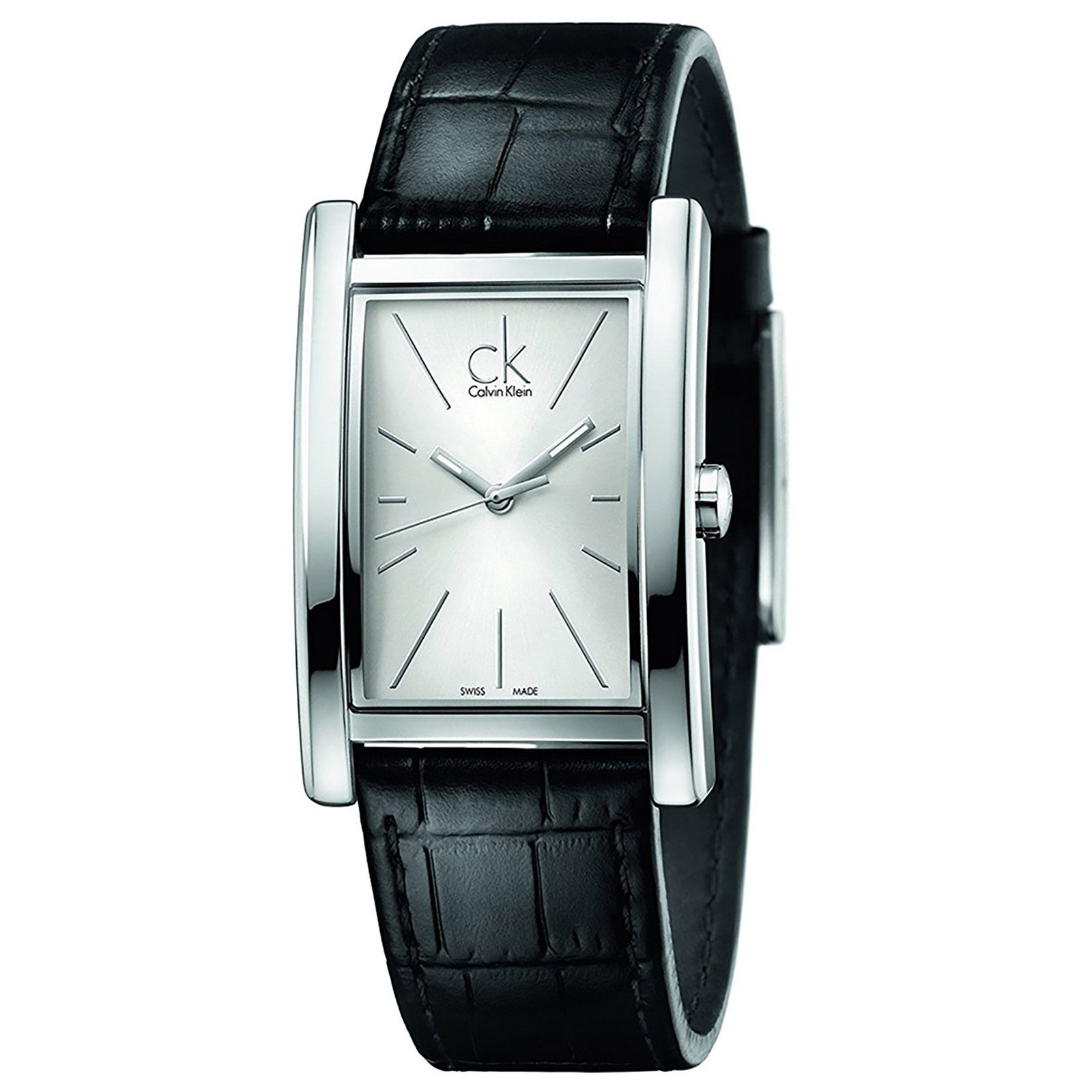 Calvin Klein Uhr K4P211C6 Refine Herren Leder Schwarz Swiss Made NEU & OVP