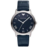 Emporio Armani Uhr AR1651 Herrenuhr Blau Leder Men Blue Watch NEU & OVP