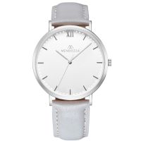 Mendozza Uhr MW-RS0100H-EN White Moon Armbanduhr Leder Weiß Silber