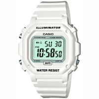 Casio Uhr F-108WHC-7BEF Retro Digitaluhr Armbanduhr Herren Damen Weiß NEU & OVP