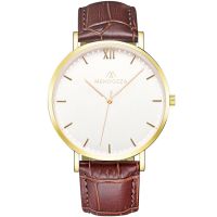 Mendozza Uhr MW-RG0200H-OK White Moon Armbanduhr Leder Weiß Gold