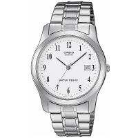 Casio Herrenuhr MTP-1141A-7B Armbanduhr Edelstahl Silber Weiß watch NEU & OVP