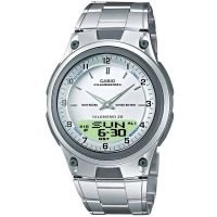 Casio Uhr AW-80D-7A Analog Digitaluhr Herren Edelstahl Silber Watch NEU & OVP