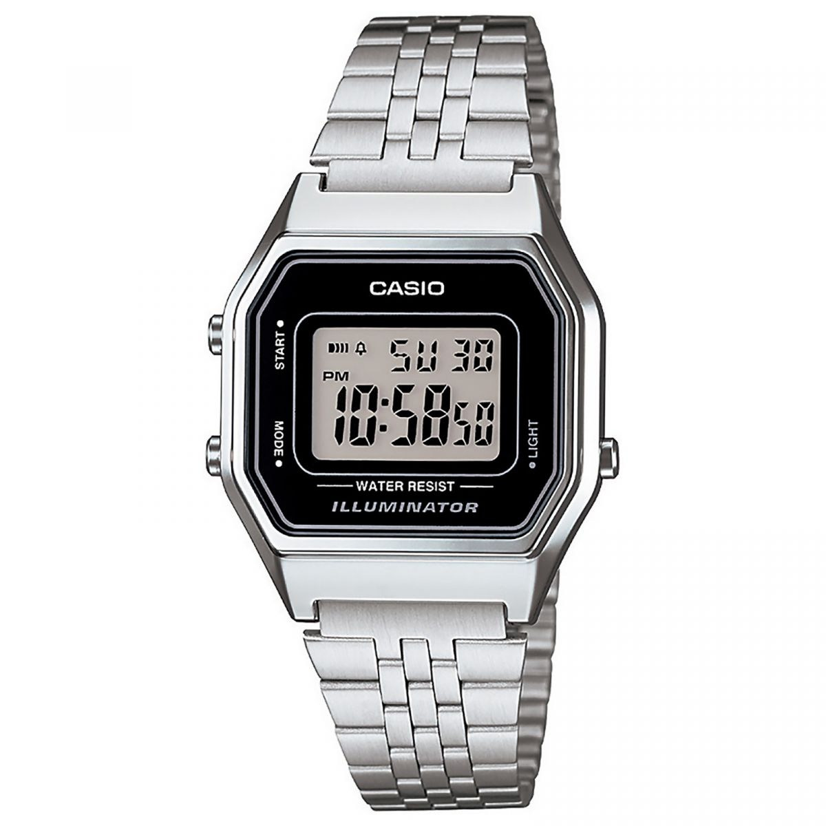 Reloj Casio La680wea 1ef Reloj Pulsera Reloj Digital Damas De Plata Negro Watch Nuevo Ov Ebay